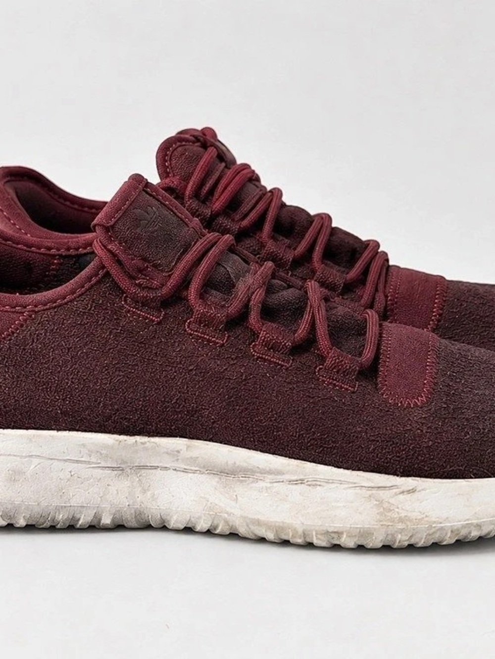 adidas Tubular Shadow Maroon Burgundy & White Sneakers